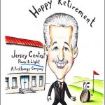 Retirement caricature gift for a man who will be playing gold as a retiree