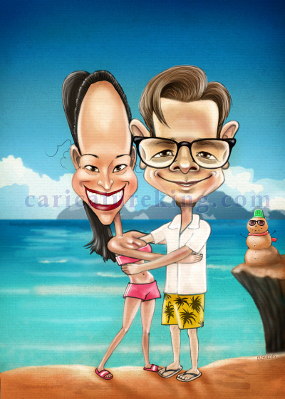 beach couple