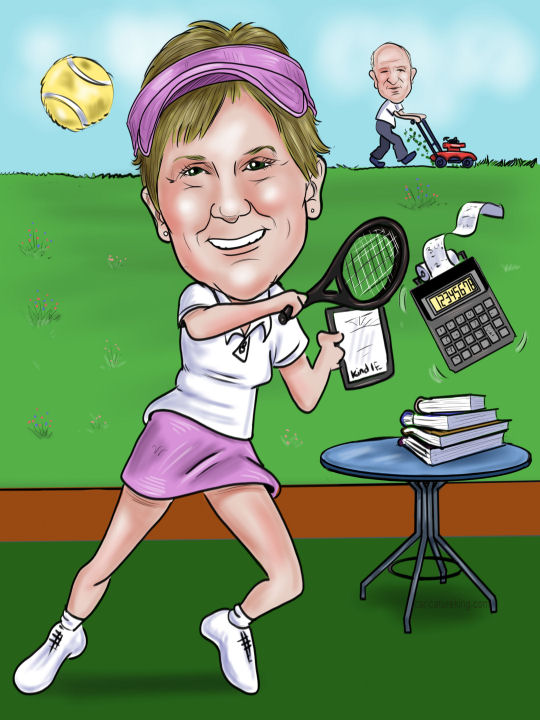tennis caricature
